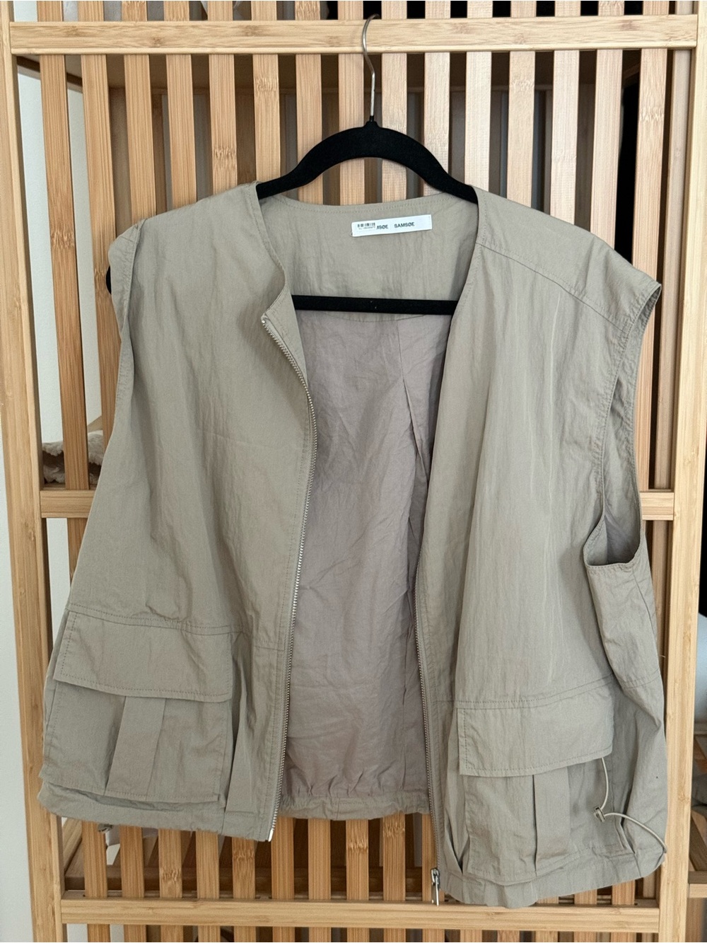 Samsoe Samsoe Beige Utility Vest Jacket